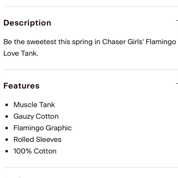 NWOT, CHASER, Girls, Flamingo Love Tank - Picture 2 of 4